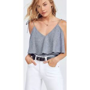 Urban Outfitters Backstage Riviera Chambray Tie-Shoulder Tank Top Sz Medium NWT
